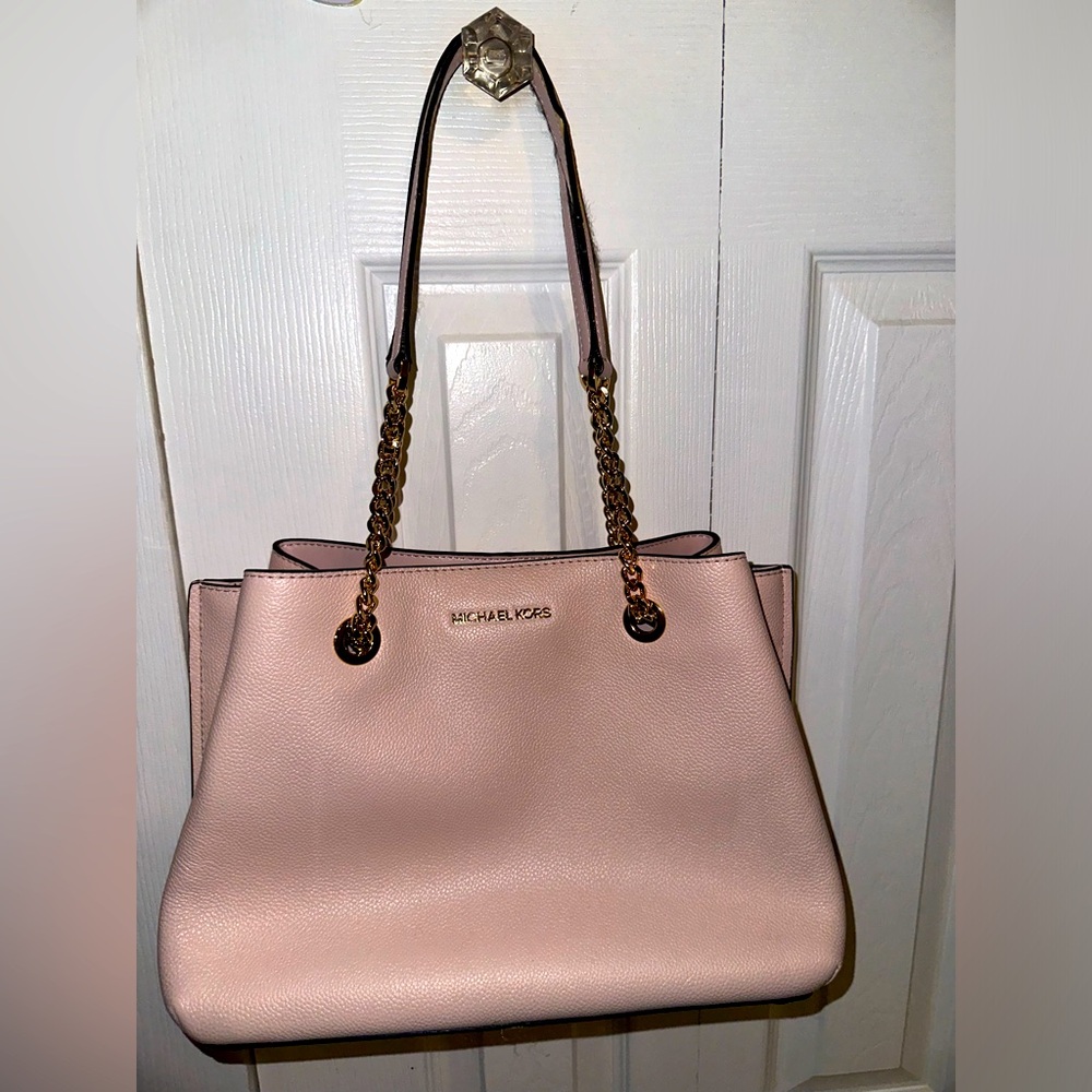 Michael Kors Teagan satchel powder blush